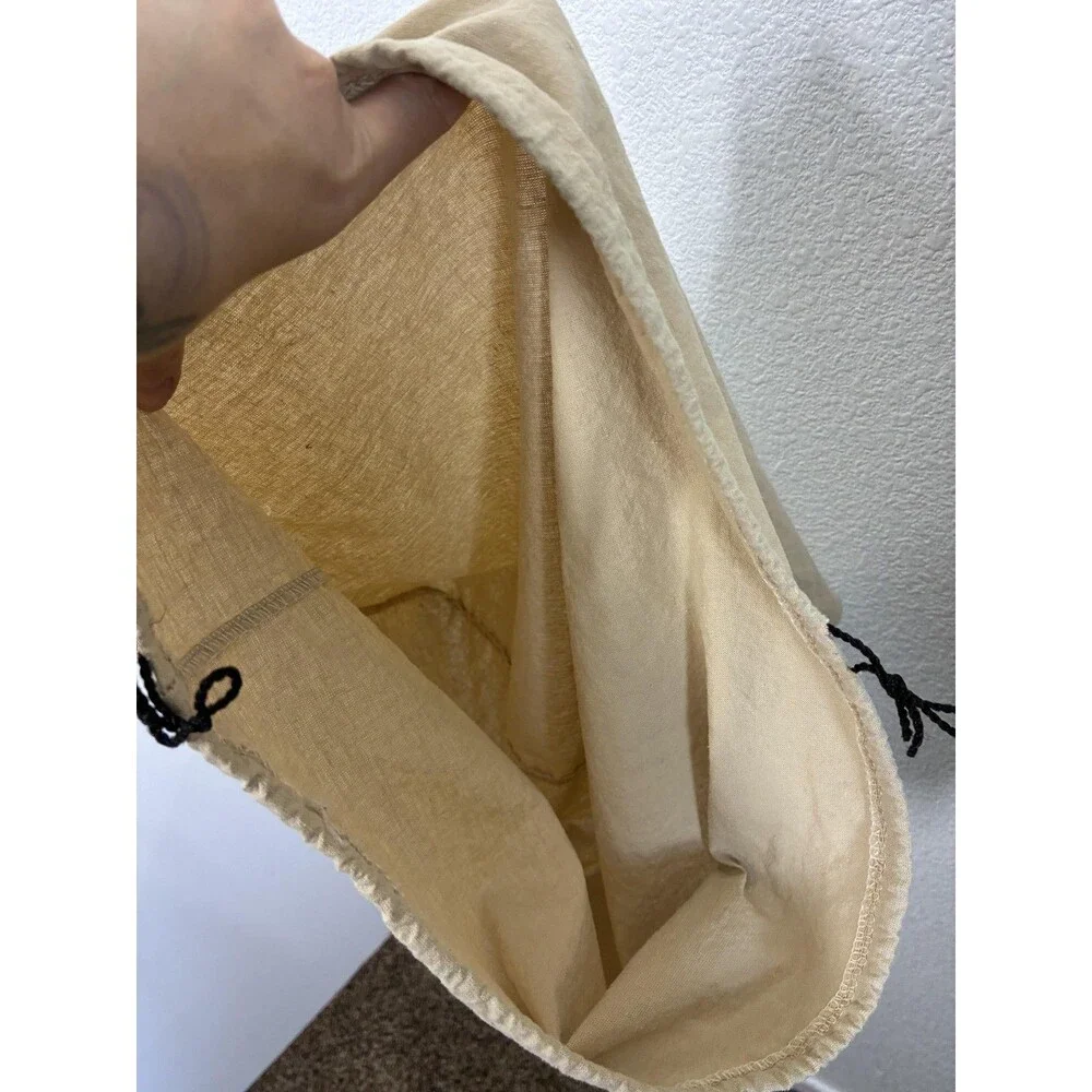 Burberry Dust Bag Womens One Size Beige Canvas Logo Drawstring Storage Pouch - Picture 14 of 14